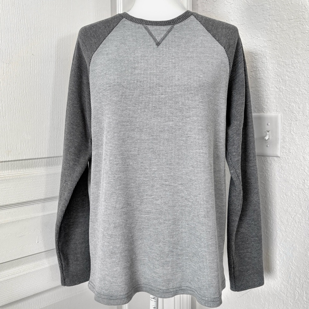 Edikted Me Time Oversized Waffle Top Gray NWOT - Picture 3 of 11